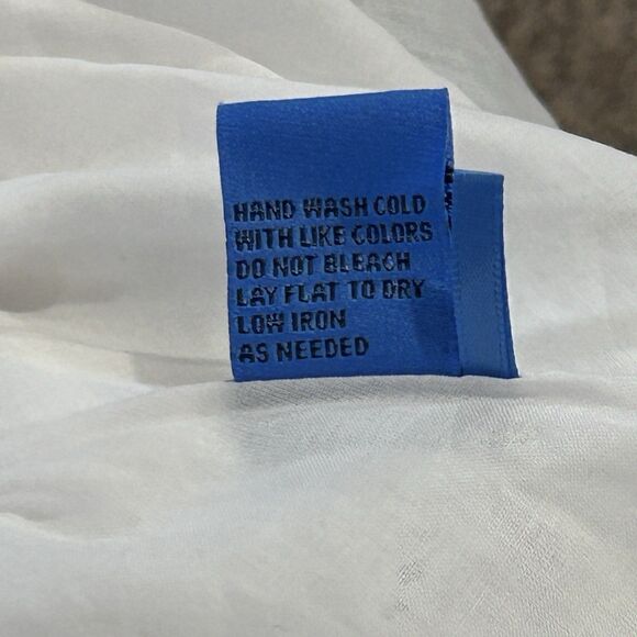 J. Mclaughlin Womens Cotton Eyelet Long A-Line Skirt White Size 8 Lined - Picture 9 of 13